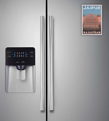 Wooden Fridge Magnet Indian Souvenir Gift Items  Gift for Travels  Decorative Magnet for Kitchen, Refrigerator Door, Home Decor (Jaipur)